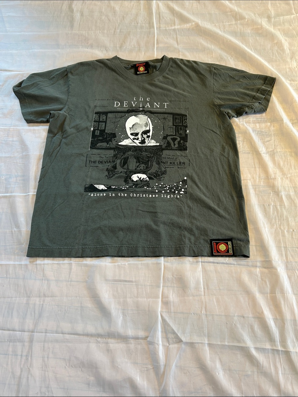 Men's Dark Green Graphic Short Sleeve Tee